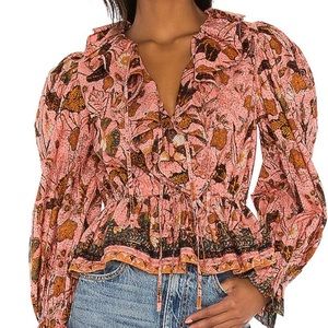 Ulla Johnson Blush Floral Blouse